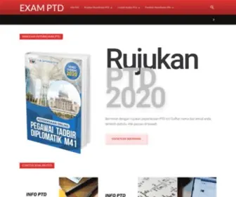 Examptd.info(Exam PTD: Portal Soalan Peperiksaan Pegawai Tadbir Diplomatik M41) Screenshot