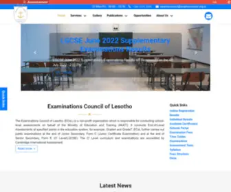 Examscouncil.org.ls(Examinations Council of Lesotho) Screenshot
