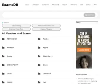 Examsdb.com(HTTP Server Test Page) Screenshot