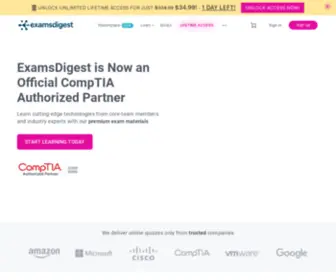 Examsdigest.com(AWS, CCNA, Azure, CompTIA Practice exams questions, and more) Screenshot