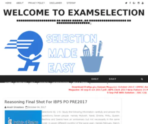 Examselection.com(Examselection) Screenshot