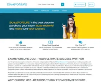 Examsforsure.com(All IT Exams Real Questions Answers Dumps) Screenshot