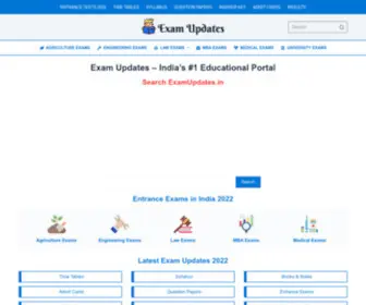 Examupdates.in(Get any Exam Updates from India's #1 Exam Alert Portal) Screenshot
