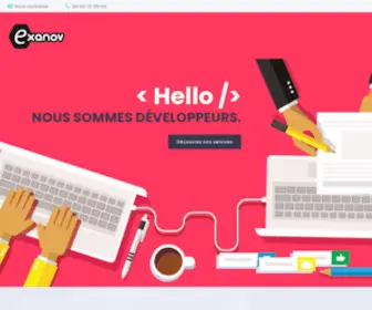 Exanov.fr(Création site e) Screenshot