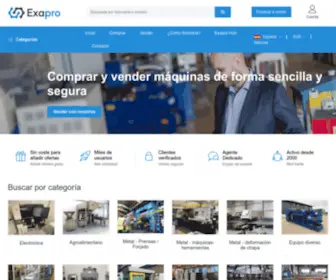 Exapro.es(Maquinas industriales usadas y maquinaria de segunda mano) Screenshot