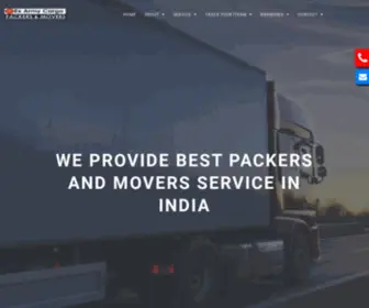 Exarmycargopackersandmovers.com(Transportation & Agency Template) Screenshot