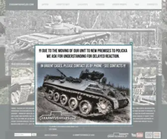 Exarmyvehicles.com(Military vehicles for sale) Screenshot