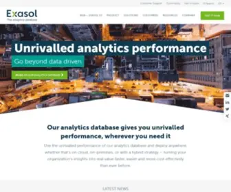 Exasol.com(The analytics database) Screenshot