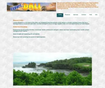 Exbali.com(BALI EXPORT WHOLESALE FURNITURE and BALI PRODUCTS) Screenshot