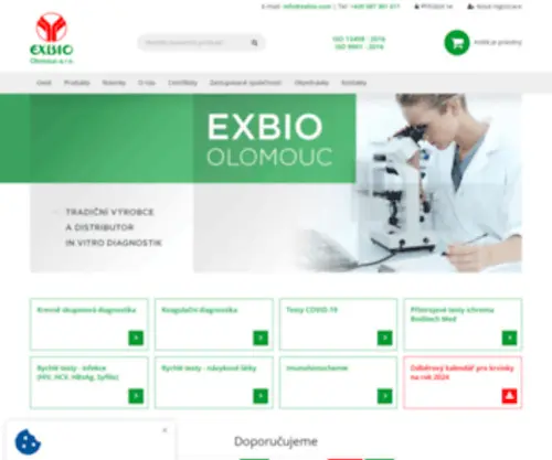 Exbio.com(In vitro diagnostika) Screenshot