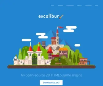 Excaliburjs.com(Excalibur.js HTML5 Game Engine) Screenshot