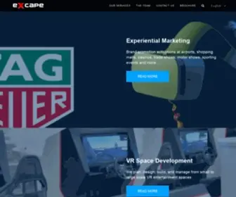 Excape-Entertainment.com(Virtual reality for brand promotion) Screenshot