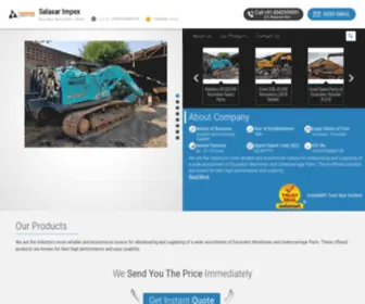 Excavatorindia.com(Salasar Impex) Screenshot