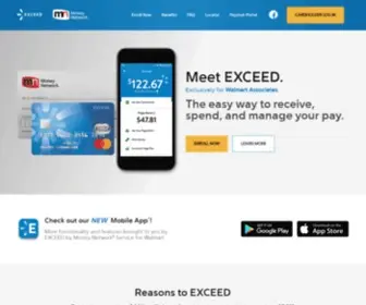 Exceedcard.com(The exceed card by money network®) Screenshot