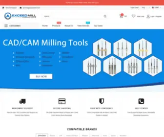 Exceedmill.com(Dental Laboratory CAD/CAM Tools for All Major Brands) Screenshot