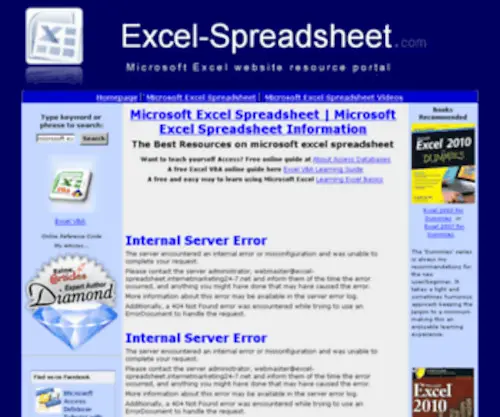 Excel-Spreadsheet.com(Microsoft Excel Spreadsheet) Screenshot