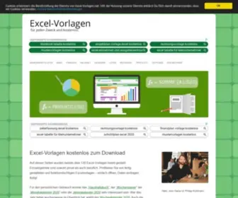 Excel-Vorlagen.net(Über 130 kostenlose Excel) Screenshot