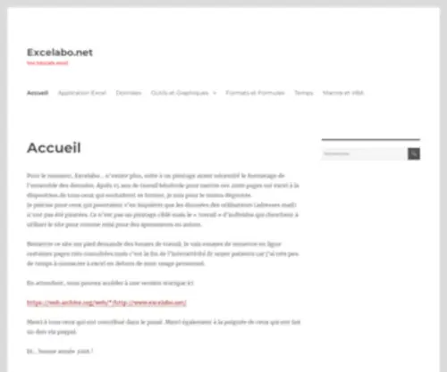 Excelabo.net(Vos tutoriels excel) Screenshot