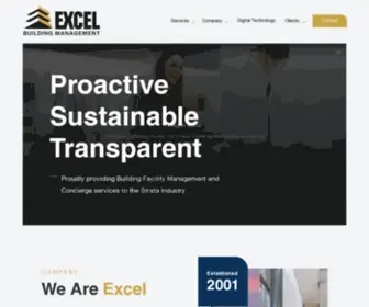 Excelbm.com.au(Excel Building Management) Screenshot