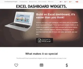 Exceldashboardwidgets.com(Free Microsoft Excel Dashboard Widgets to Download) Screenshot