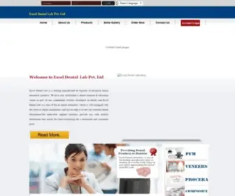 Exceldentallaboratory.com(Dental lab in delhi) Screenshot