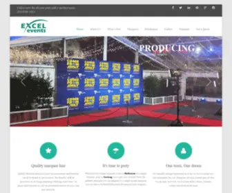 Excelevents.com.au(Marquee Hire Melbourne) Screenshot