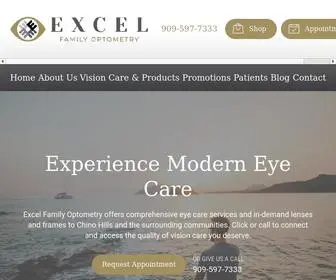 Excelfamoptometry.com(Optometrist, Eye Doctor in Chino Hills CA) Screenshot