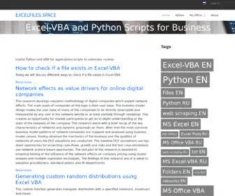 Excelfiles.space(MS Office Excel and Python tools for productivity) Screenshot