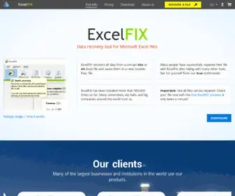 Excelfix.com(Excel repair software for xlsx & xls files) Screenshot