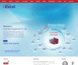 Excelgas.com(Leading manufacturer of Laboratory Gas handling Equipment) Screenshot