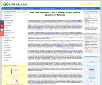 Excelhawk.com(Download Microsoft Office Excel Templates Spreadsheet And Invoices) Screenshot