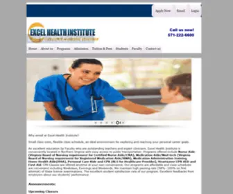 Excelhealthinstitute.com(Nursing Education) Screenshot