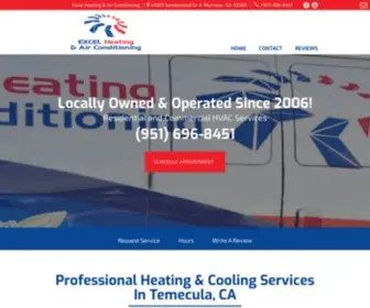 Excelhvactemeculaca.com(HVAC Temecula CA) Screenshot