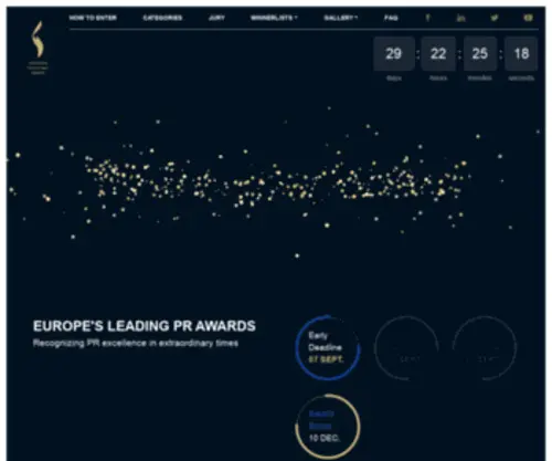 Excellence-Awards.eu(Europe's leading PR Awards) Screenshot