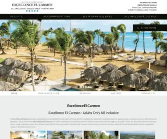 Excellenceelcarmenpuntacana.com(Excellence El Carmen Punta Cana) Screenshot