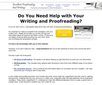 Excellent-Proofreading-AND-Writing.com(Proofreading and Writing Help for Excellent First Impressions) Screenshot