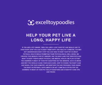 Excelltoypoodles.com(Help Your Pet Live a Long) Screenshot