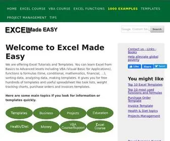 Excelmadeeasy.com(You want to learn about Excel simply and quickly. Excel Made Easy) Screenshot