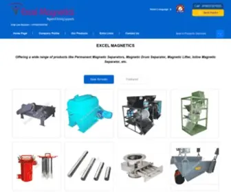 Excelmagnetics.in(Magnetic Drum Separator Manufacturer) Screenshot