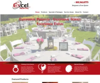 Excelrental.com(Utah Party & Wedding Rentals) Screenshot