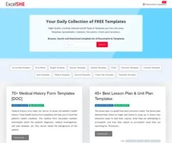 Excelshe.com(Free Business and Personal Templates) Screenshot