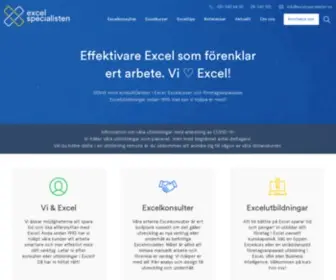 Excelspecialisten.se(Konsulter och kurser i Excel sedan 1993) Screenshot