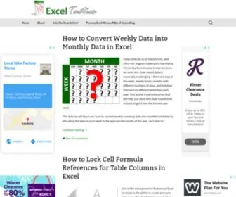 Exceltactics.com(Excel Tactics) Screenshot