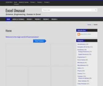 Excelunusual.com(Science, Engineering, Games in Excel & VBA) Screenshot
