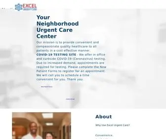 Excelurgentcare.info(Your neighborhood urgent care center. Our mission) Screenshot