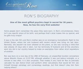 Exceptional-Ron.com(Bio) Screenshot