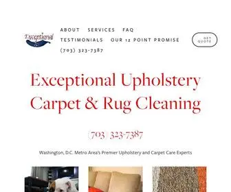 Exceptionalcarpetcleaners.com(Exceptional Upholstery) Screenshot