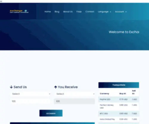 Exchange-BTC.com(Home) Screenshot