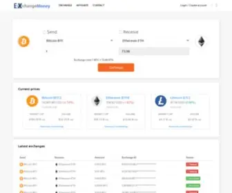 Exchangemoney.info(EXchange money online) Screenshot