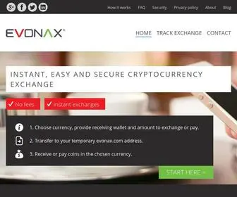 Exchangemycoins.com(Make instant Online Cryptocurrency exchanges. Evonax) Screenshot